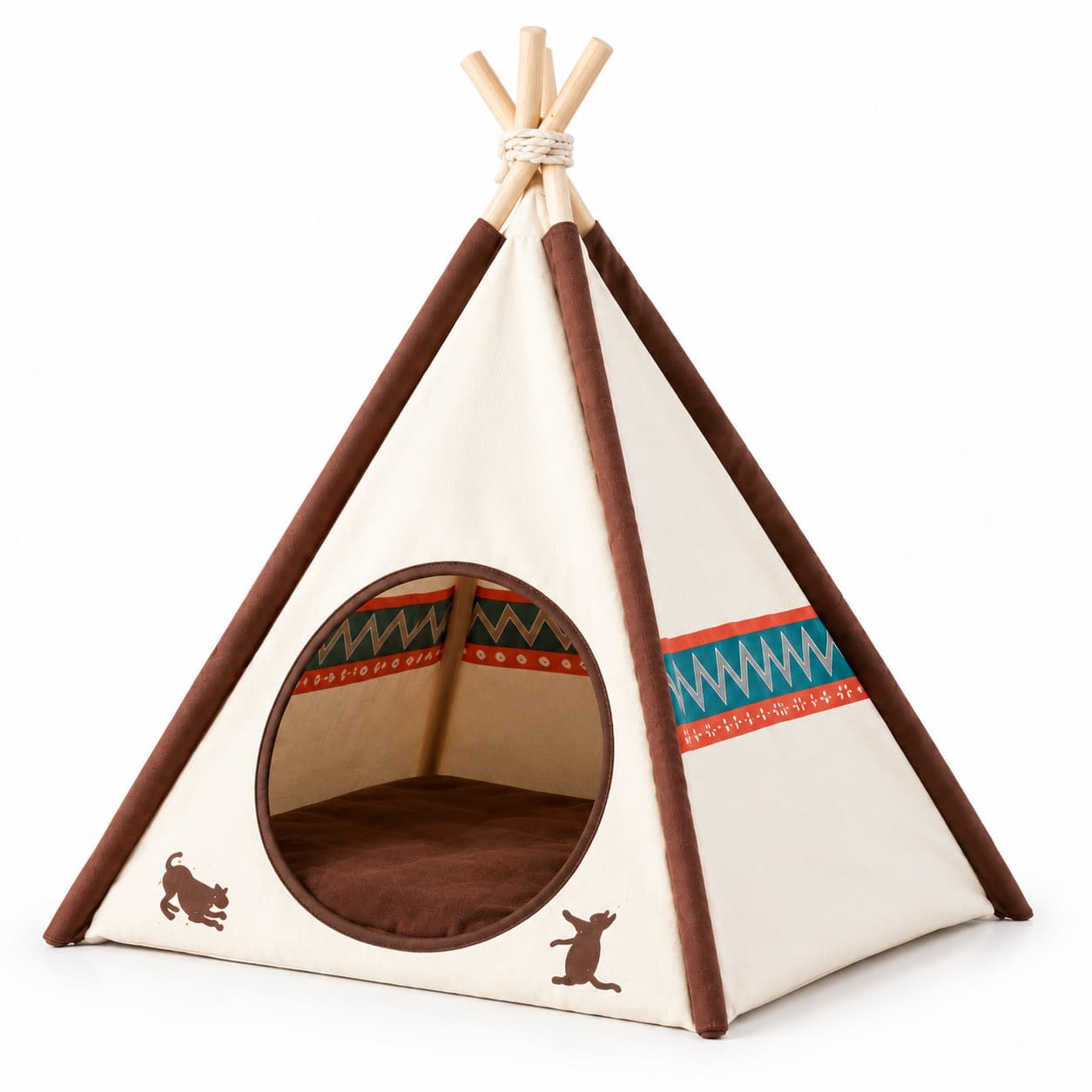 Custom Pet Teepee Manufacturer in China | OEM & ODM Canvas Dog & Cat Tent with Cushion